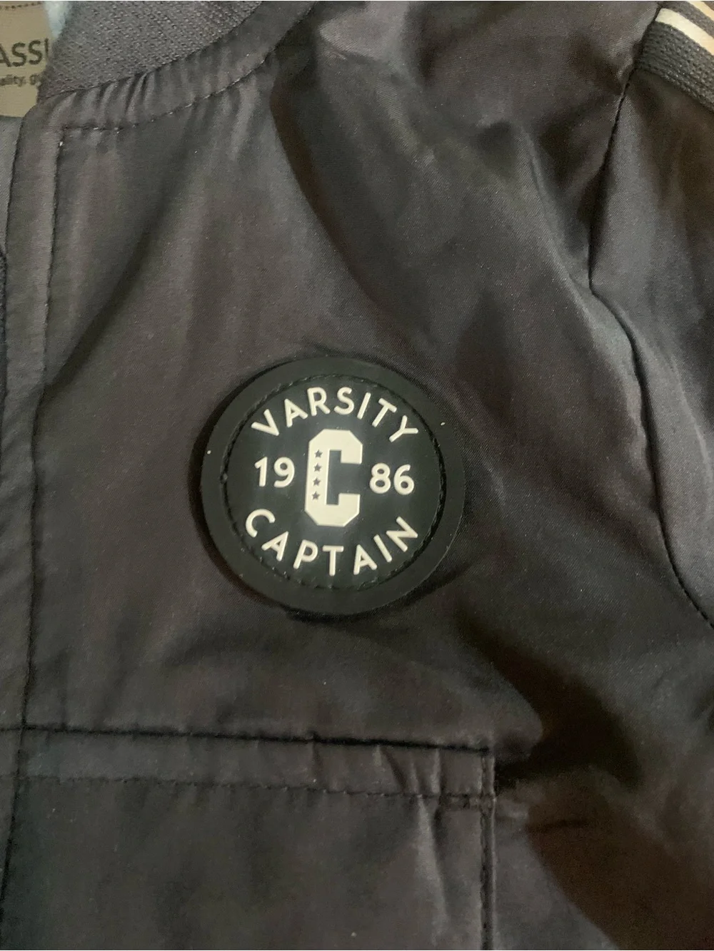 Carter’s Boys Hooded Varsity Bomber Jacket 12 Months Zip-Up Fleece Lined